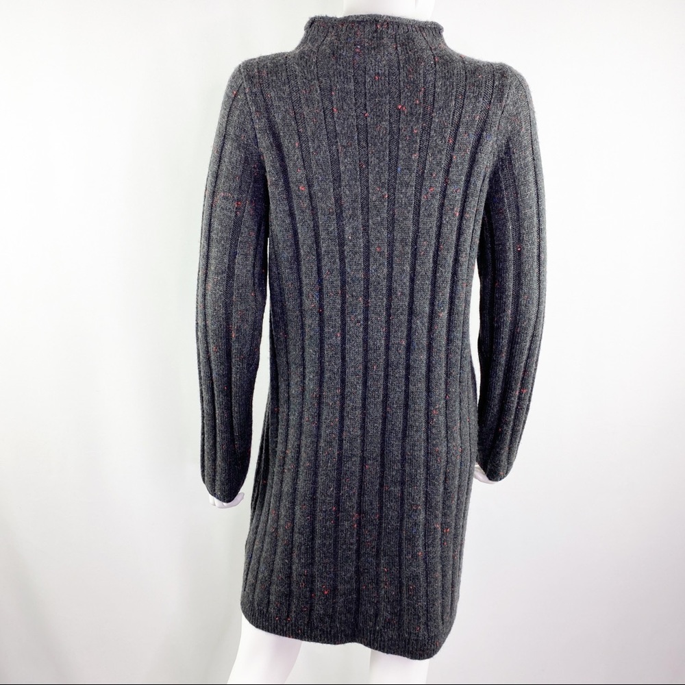 Madewell Coal Gray DONEGAL Rolled Mock Neck Dress - Picture 9 of 11